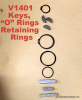 Hobart V1401 Transmission Repair Kit-Keys-O Rings-Retaining Rings